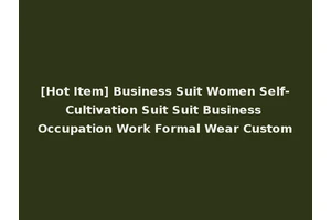 [Hot Item] Business Suit Women Self-Cultivation Suit Suit Business Occupation Work Formal Wear Custom