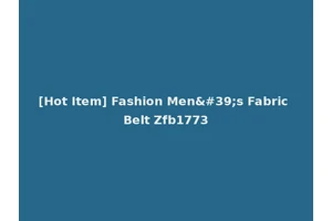 [Hot Item] Fashion Men's Fabric Belt Zfb1773