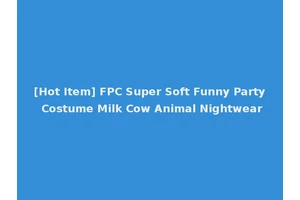 [Hot Item] FPC Super Soft Funny Party Costume Milk Cow Animal Nightwear