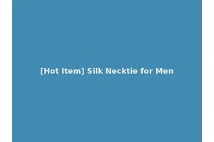 [Hot Item] Silk Necktie for Men