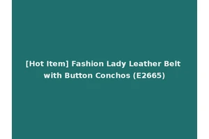 [Hot Item] Fashion Lady Leather Belt with Button Conchos (E2665)