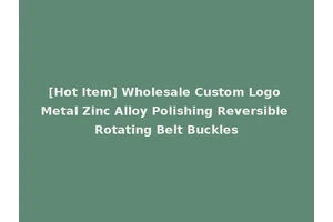 [Hot Item] Wholesale Custom Logo Metal Zinc Alloy Polishing Reversible Rotating Belt Buckles