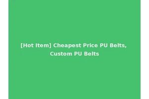 [Hot Item] Cheapest Price PU Belts, Custom PU Belts