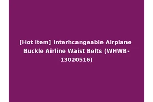 [Hot Item] Interhcangeable Airplane Buckle Airline Waist Belts (WHWB-13020516)