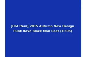 [Hot Item] 2015 Autumn New Design Punk Rave Black Man Coat (Y-595)