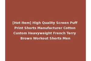[Hot Item] High Quality Screen Puff Print Shorts Manufacturer Cotton Custom Heavyweight French Terry Brown Workout Shorts Men