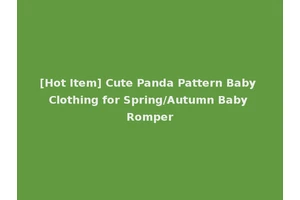 [Hot Item] Cute Panda Pattern Baby Clothing for Spring/Autumn Baby Romper
