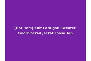 [Hot Item] Knit Cardigan Sweater Colorblocked Jacket Loose Top