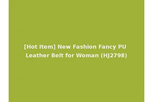 [Hot Item] New Fashion Fancy PU Leather Belt for Woman (HJ2798)