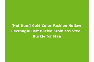 [Hot Item] Gold Color Fashion Hollow Rectangle Belt Buckle Stainless Steel Buckle for Man