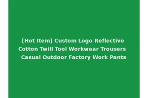 [Hot Item] Custom Logo Reflective Cotton Twill Tool Workwear Trousers Casual Outdoor Factory Work Pants
