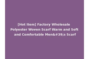 [Hot Item] Factory Wholesale Polyester Woven Scarf Warm and Soft and Comfortable Men's Scarf