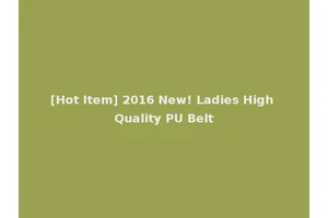 [Hot Item] 2016 New! Ladies High Quality PU Belt