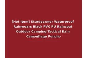 [Hot Item] Sturdyarmor Waterproof Rainwears Black PVC PU Raincoat Outdoor Camping Tactical Rain Camouflage Poncho