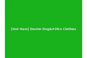 [Hot Item] Denim Dog's Clothes