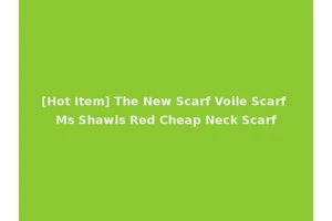 [Hot Item] The New Scarf Voile Scarf Ms Shawls Red Cheap Neck Scarf