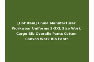[Hot Item] China Manufacturer Workwear Uniforms S-3XL Size Work Cargo Bib Overalls Pants Cotton Canvas Work Bib Pants