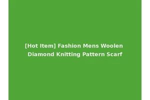 [Hot Item] Fashion Mens Woolen Diamond Knitting Pattern Scarf