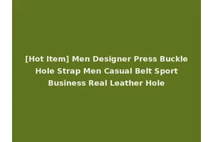 [Hot Item] Men Designer Press Buckle Hole Strap Men Casual Belt Sport Business Real Leather Hole