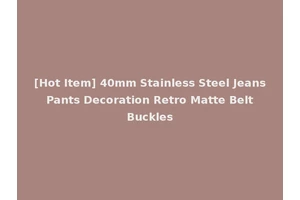 [Hot Item] 40mm Stainless Steel Jeans Pants Decoration Retro Matte Belt Buckles