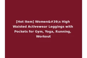 [Hot Item] Women's High Waisted Activewear Leggings with Pockets for Gym, Yoga, Running, Workout