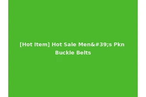 [Hot Item] Hot Sale Men's Pkn Buckle Belts