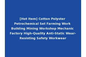 [Hot Item] Cotton Polyster Petrochemical Set Farming Work Building Mining Workshop Mechanic Factory High-Quality Anti-Static Wear-Resisting Safety Workwear