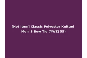 [Hot Item] Classic Polyester Knitted Men′ S Bow Tie (YWZJ 55)