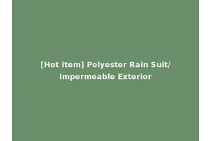 [Hot Item] Polyester Rain Suit/Impermeable Exterior