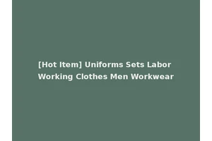 [Hot Item] Uniforms Sets Labor Working Clothes Men Workwear
