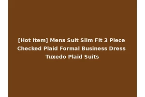 [Hot Item] Mens Suit Slim Fit 3 Piece Checked Plaid Formal Business Dress Tuxedo Plaid Suits