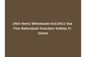 [Hot Item] Wholesale En11611 5oz Fire Retardant Function Safety Fr Shirts