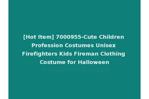 [Hot Item] 7000955-Cute Children Profession Costumes Unisex Firefighters Kids Fireman Clothing Costume for Halloween
