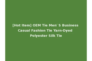 [Hot Item] OEM Tie Men′ S Business Casual Fashion Tie Yarn-Dyed Polyester Silk Tie
