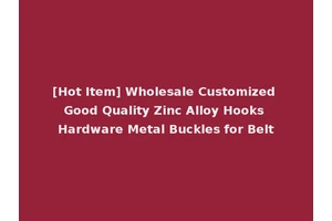 [Hot Item] Wholesale Customized Good Quality Zinc Alloy Hooks Hardware Metal Buckles for Belt