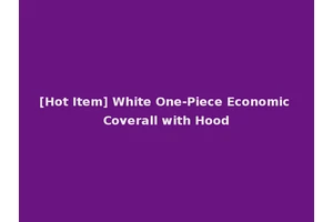 [Hot Item] White One-Piece Economic Coverall with Hood