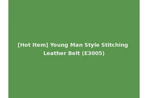 [Hot Item] Young Man Style Stitching Leather Belt (E3005)