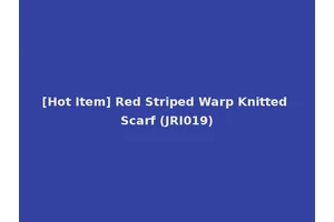 [Hot Item] Red Striped Warp Knitted Scarf (JRI019)