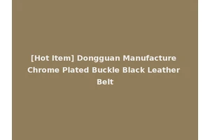 [Hot Item] Dongguan Manufacture Chrome Plated Buckle Black Leather Belt