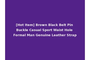 [Hot Item] Brown Black Belt Pin Buckle Casual Sport Waist Hole Formal Man Genuine Leather Strap