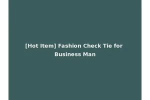 [Hot Item] Fashion Check Tie for Business Man