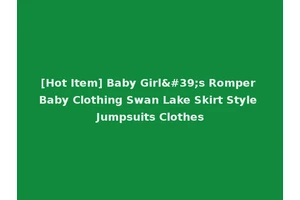 [Hot Item] Baby Girl's Romper Baby Clothing Swan Lake Skirt Style Jumpsuits Clothes
