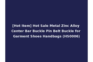 [Hot Item] Hot Sale Metal Zinc Alloy Center Bar Buckle Pin Belt Buckle for Garment Shoes Handbags (HS0006)