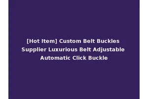 [Hot Item] Custom Belt Buckles Supplier Luxurious Belt Adjustable Automatic Click Buckle