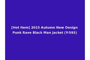[Hot Item] 2015 Autumn New Design Punk Rave Black Man Jacket (Y-593)