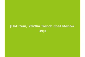 [Hot Item] 2020m Trench Coat Men's