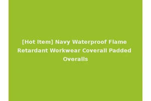 [Hot Item] Navy Waterproof Flame Retardant Workwear Coverall Padded Overalls