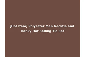 [Hot Item] Polyester Man Necktie and Hanky Hot Selling Tie Set