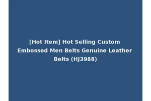 [Hot Item] Hot Selling Custom Embossed Men Belts Genuine Leather Belts (HJ3988)