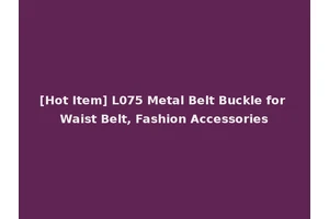[Hot Item] L075 Metal Belt Buckle for Waist Belt, Fashion Accessories
